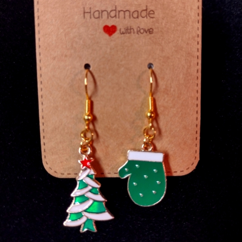 Christmas Asymmetrical Earrings